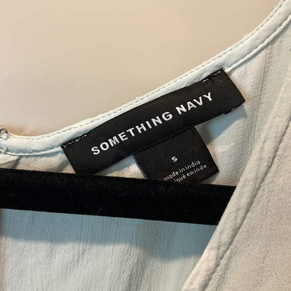 Revolve | Something Navy Mint Etch Flower Dress | size small - Picture 6 of 9